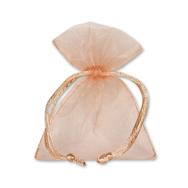 Organzaposer i Laksrosa 90 x 120 mm