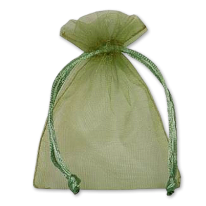 Organzaposer i Olivengrn<br />90 x 120 mm