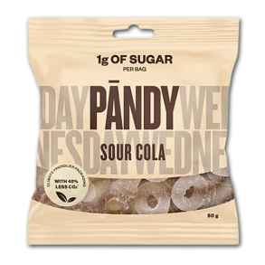 Pandy Syrlig Vingummi Cola uden tilsat sukker