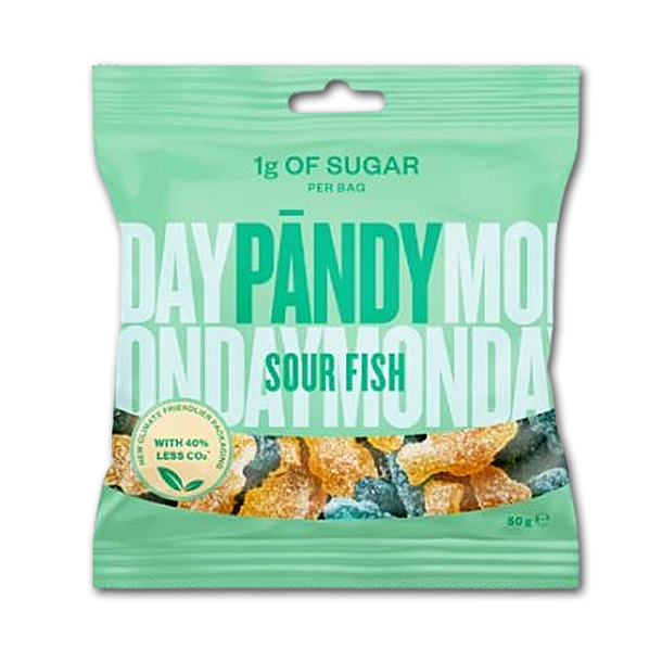 Pandy Syrlige Vingummi Fisk uden tilsat sukker
