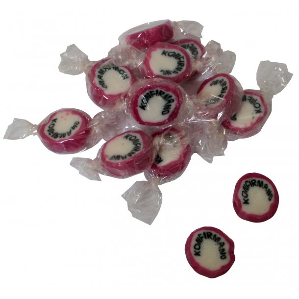 Konfirmandbolsjer Pink<br />Indpakkede 175 g