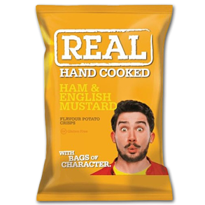 Real Kartoffelchips<br />Skinke og engelsk sennep