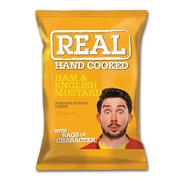 Real Kartoffelchips<br />Skinke og engelsk sennep
