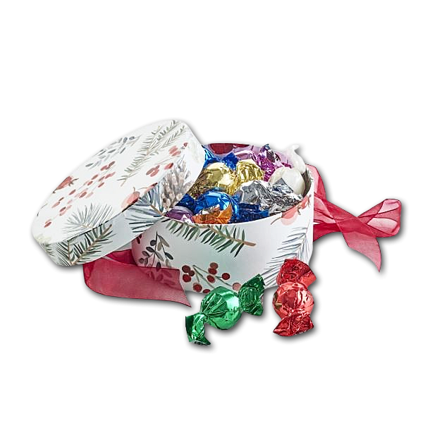 Rund Jule�ske gran/b�r med Chokoballs 