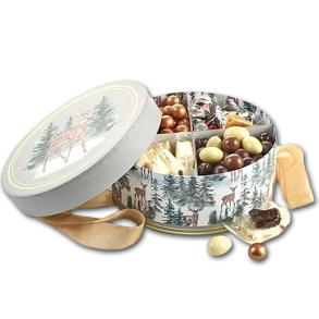 Rund Juleske Rensdyr med blandet slik 850g