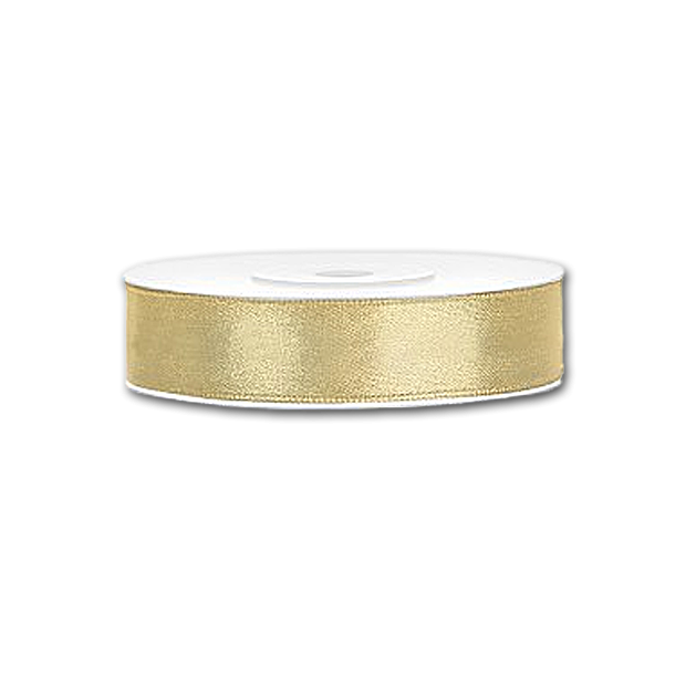 Guld Satinb�nd<br />25 m x 12 mm