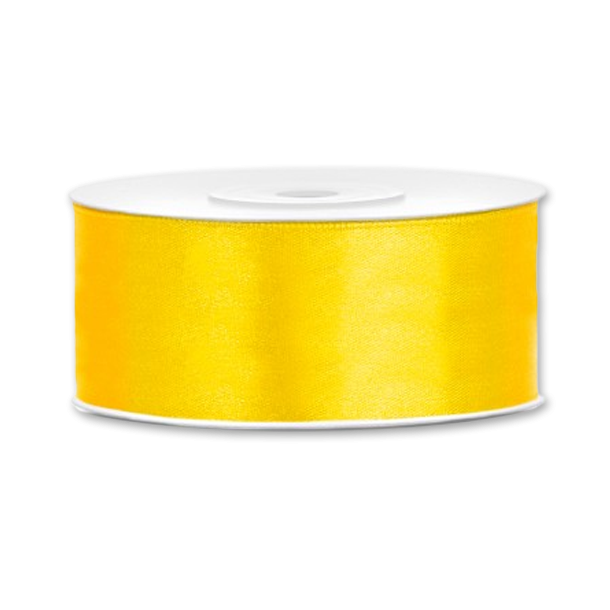 Gul Satinbnd<br />25 m x 25 mm