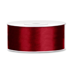 Vinr�d Satinb�nd<br />25 m x 25 mm