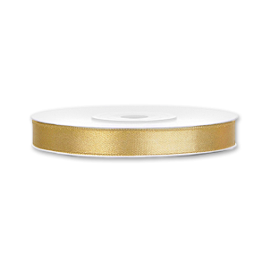 Guld Satinbnd<br />25 m x 6 mm