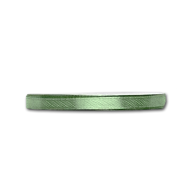 Stvet grn Satinbnd<br />25 m x 6 mm