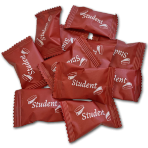 Studenterbolsjer flowpakkede � r�d