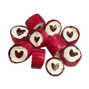 Sukkerfri Hindbr Hjerter 90 g