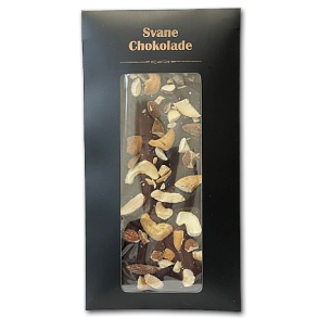 Svane Chokolade<br />M�rk Chokolade med Blandede n�dder