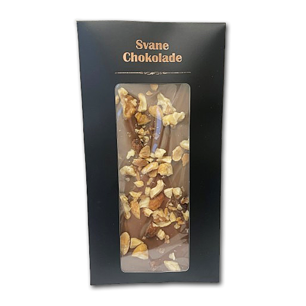 Svane Chokolade<br />Lys med blandede n�dder<br />Uden tilsat sukker