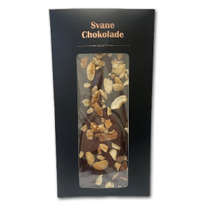 Svane Chokolade<br />M�rk med blandede n�dder<br />Uden tilsat sukker