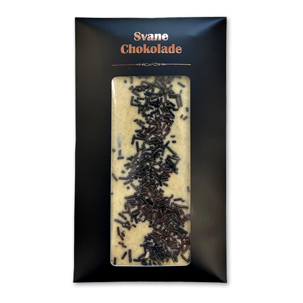 Svane Chokolade<br />Hvid Chokolade med Bagsvrd Lakrids