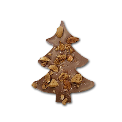 Svane Juletr�<br />Lys Chokolade med br�ndte mandler og pebern�dder