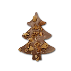 Svane Juletr�<br />Lys Chokolade med br�ndte mandler og pebern�dder