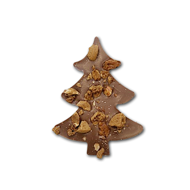 Svane Juletr�<br />Lys Chokolade med br�ndte mandler og pebern�dder