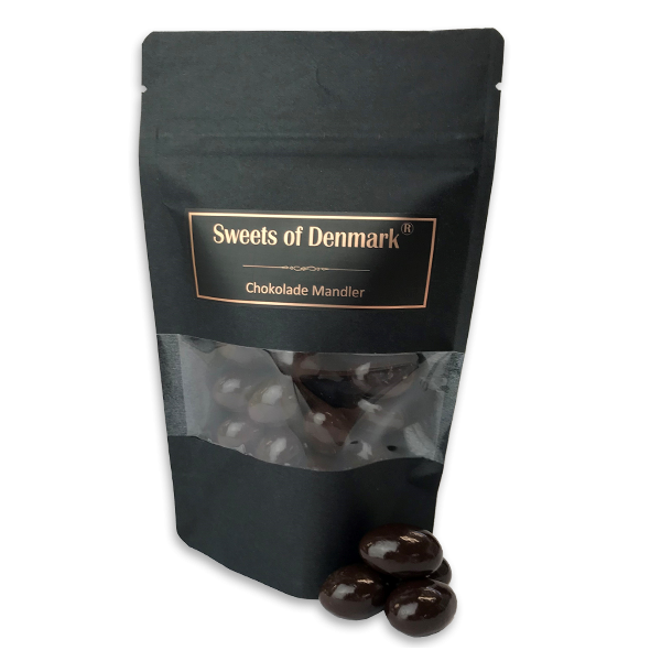 Sweets of Denmark Mandler med mrk chokolade og havsalt i pose