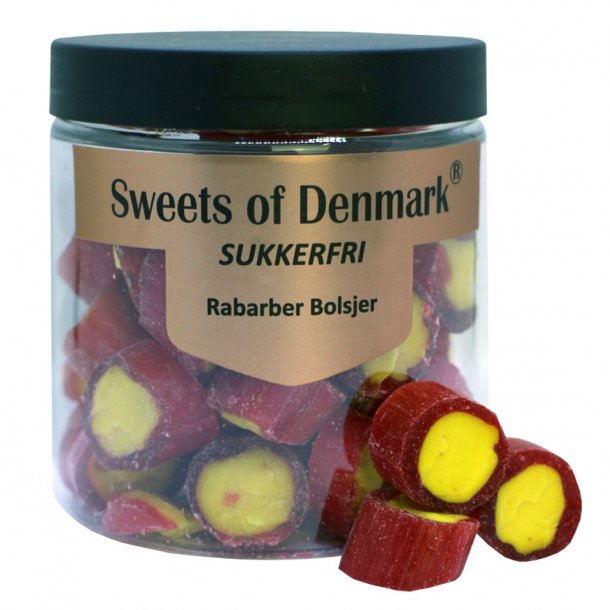 Sweets of Denmark Sukkerfri Rabarber Bolsjer