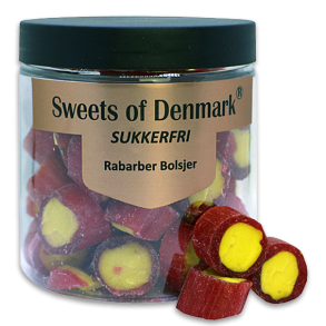 Sweets of Denmark<br />Sukkerfri Rabarber Bolsjer