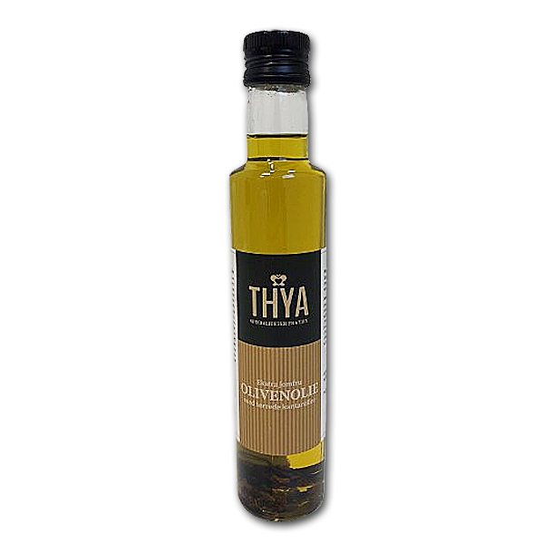 THYA Ekstra jomfru olivenolie med trrede Kantareller