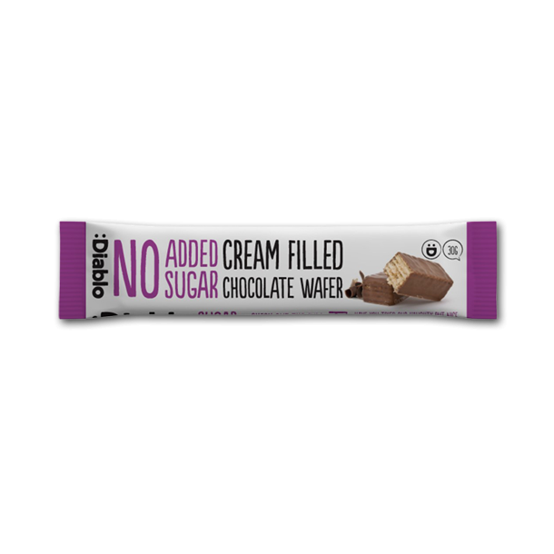 Diablo Vafler med Mlkechokoladecreme<br />Ikke tilsat sukker