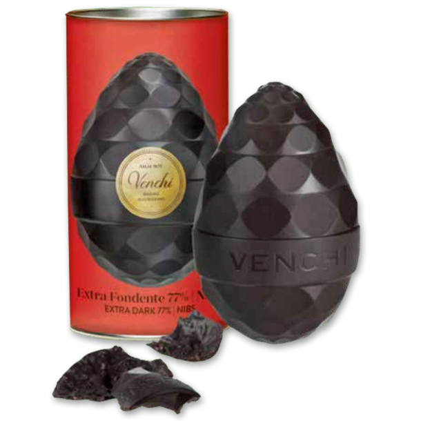 Venchi Pskeg<br />Ekstra Mrk 77% chokolade med ristede kakonibs