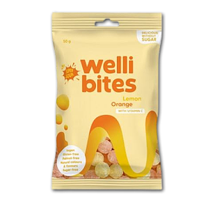 Welli Bites Appelsin & Citron Bolsjer<br />Sukkerfri