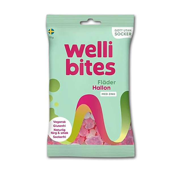 Welli Bites Hyldebr/Hindbr uden tilsat sukker