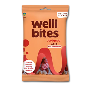 Welli Bites Syrlig Jordbr/Cola uden tilsat sukker
