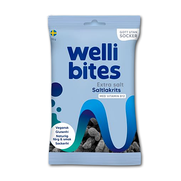 Welli Bites Ekstra Salt Lakrids uden tilsat sukker