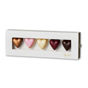 Xocolatl �ske med 5 fyldte chokoladehjerter