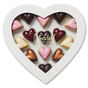 Xocolatl Hvid Hjerte�ske med 14 fyldte chokoladehjerter