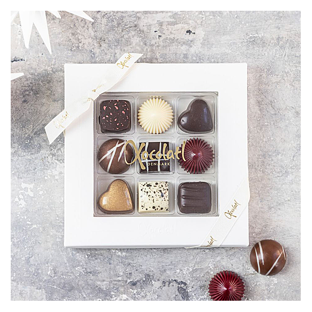 Xocolatl Juleske med 9 fyldte chokolader