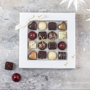 Xocolatl Juleske med 16 fyldte chokolader