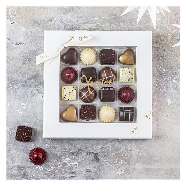 Xocolatl Juleske med 16 fyldte chokolader