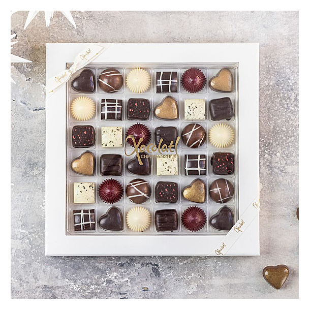 Xocolatl Juleske med 36 fyldte chokolader