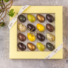 Xocolatl Pskeske med 16 fyldte chokoladeg