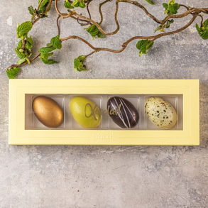 Xocolatl Pskeske med 4 fyldte chokoladeg