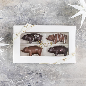 Xocolatl �ske med 4 Marcipangrise