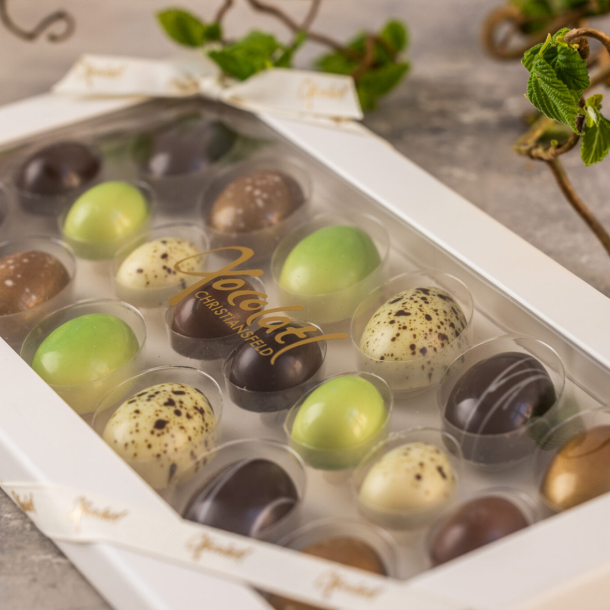 Xocolatl Pskeske med 20 fyldte chokoladeg