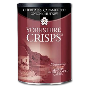 Yorkshire Kartoffelchips med Cheddar og karamelliserede lg