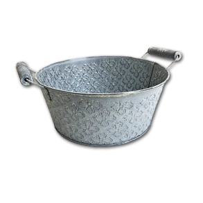 Zinkbalje, Rund med firkl�ver mellem