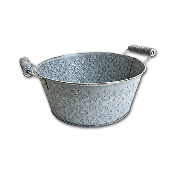 Zinkbalje, Rund med firkl�ver mellem