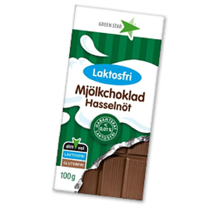 Laktosefri mlkechokolade med hasselndder