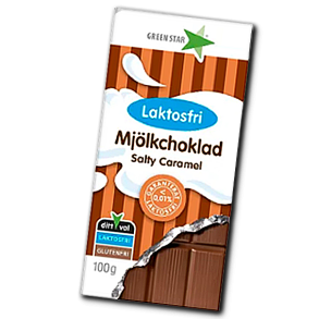 Laktosefri mlkechokolade med saltkaramel